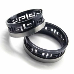 7 Mm Sort Titanium Græsk Nøglering