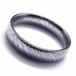 4 Mm Damering I Sølv Med Titanium