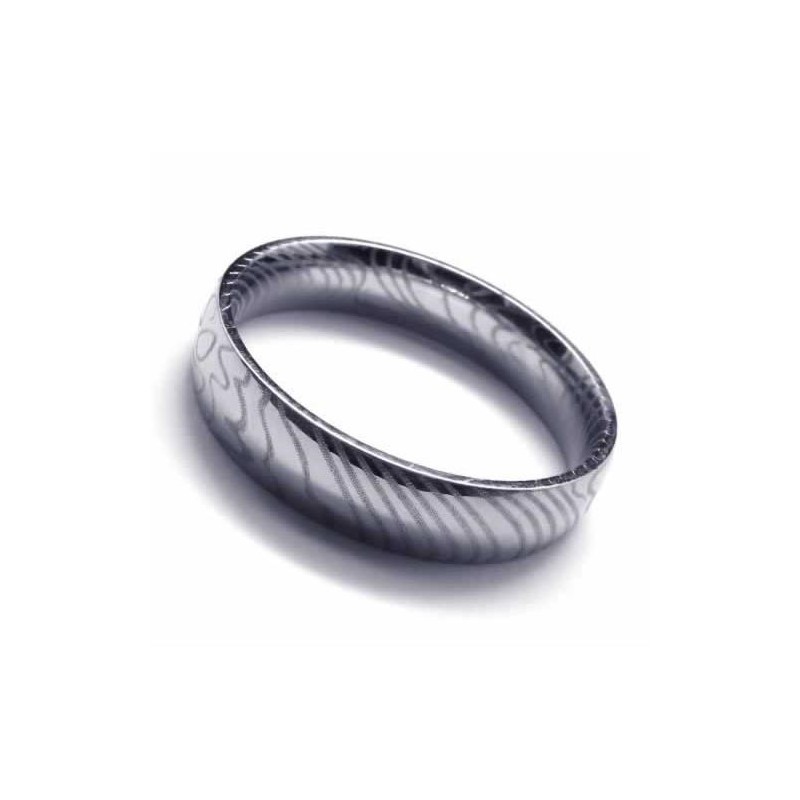 4 Mm Damering I Sølv Med Titanium