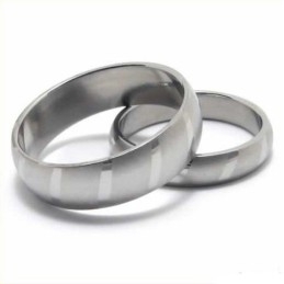 6 Mm Unisex Kuppelformet Titaniumring