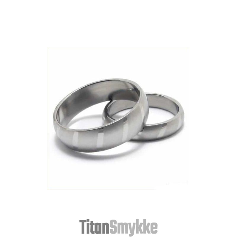 6 Mm Unisex Kuppelformet Titaniumring