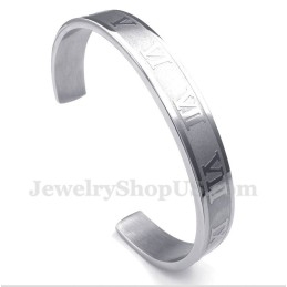 Armbånd Med Romertal I Titanium Til Mænd