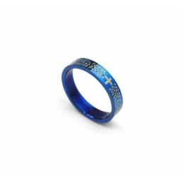 Bibelkors Herre 4Mm Blå Titanium Ring