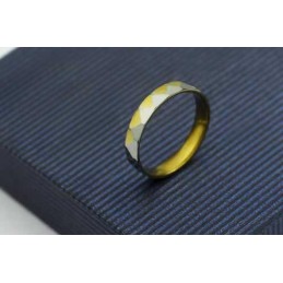 4 Mm Titanium Guld- Og Sølvring