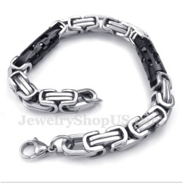 Herrearmbånd I Sort Titanium Med Cylinder
