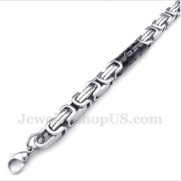 Herrearmbånd I Sort Titanium Med Cylinder