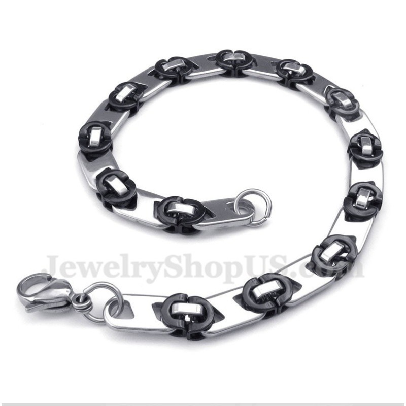 Herre Titanium Sort Rundt Armbånd Herre Titanium Sort Rundt Armbånd