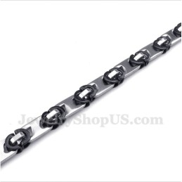 Herre Titanium Sort Rundt Armbånd