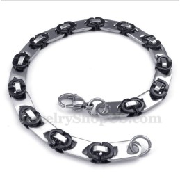 Herre Titanium Sort Rundt Armbånd