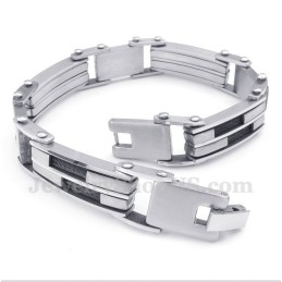 Herrearmbånd I Sort Titanium Med Kabel