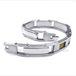 Herrearmbånd Med Titanium- Og Guldkabel