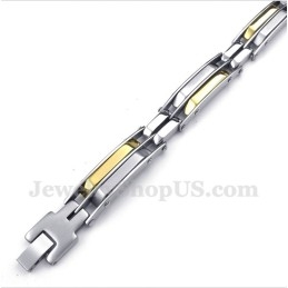 Herrearmbånd Med Titanium- Og Guldkabel