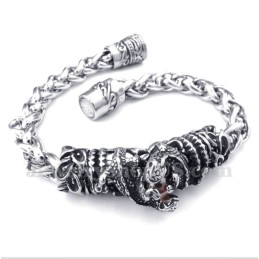 Herrearmbånd Med Støbte Røde Diamanter I Titanium