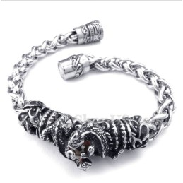 Herrearmbånd Med Støbte Røde Diamanter I Titanium
