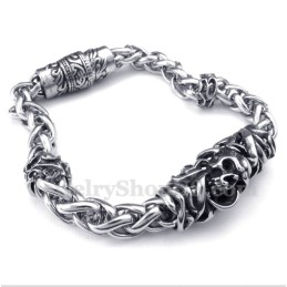 Armbånd Med Støbt Titaniumkranie Til Mænd