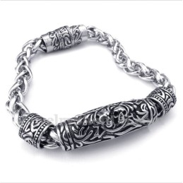 Armbånd Med Støbt Titaniumkranie Til Mænd