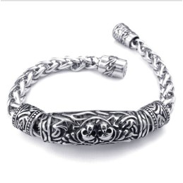 Armbånd Med Støbt Titaniumkranie Til Mænd
