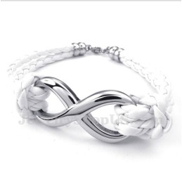 Herrearmbånd Med Titanium-Infinity-Symbol I Læder