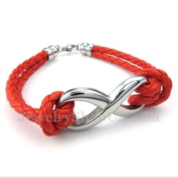 Herrearmbånd Med Titanium-Infinity-Symbol I Læder