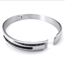 Herrearmbånd Med Sort Diamantkabel I Titanium