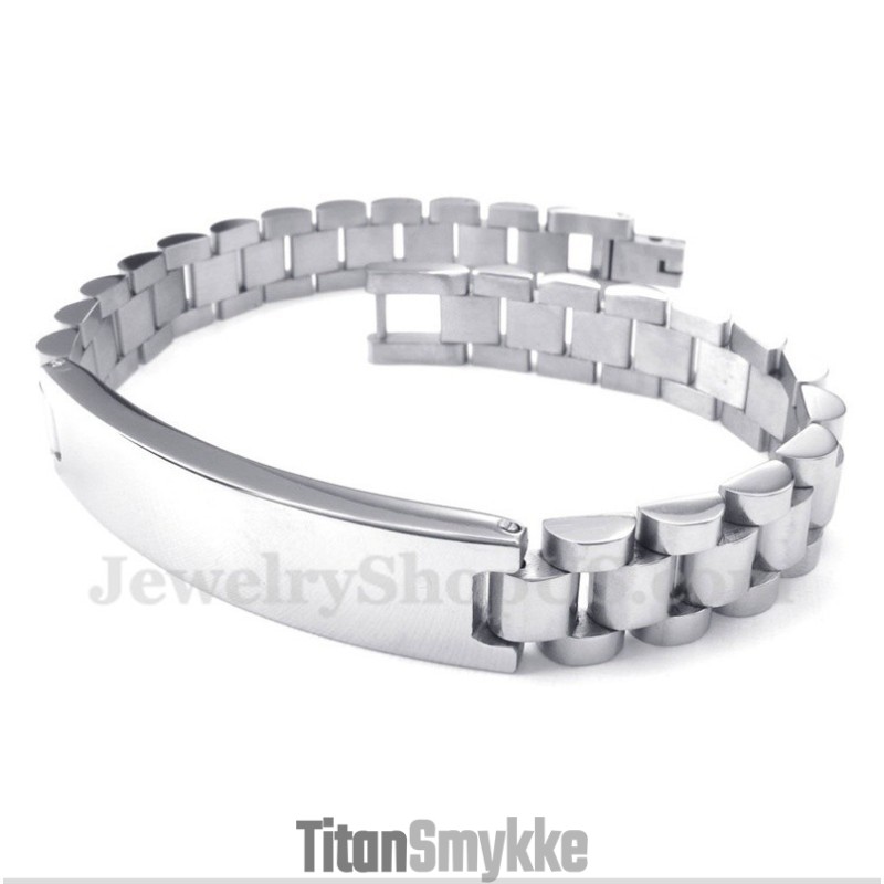 Herrearmbånd I Titanium Med Krystal