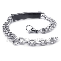 Herrearmbånd Med Titanium Og Sort Diamant Til Par