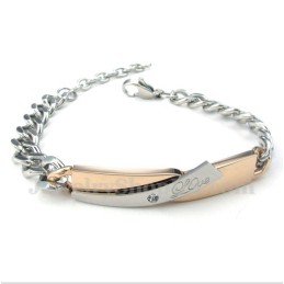 Titanium Guld Pararmbånd Til Kvinder