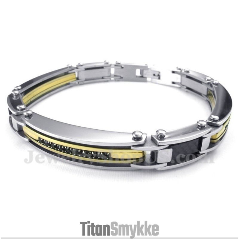 Herre Diamant Titanium Armbånd