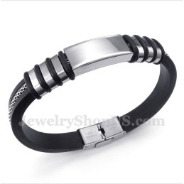 Herre Gummi Titanium Armbånd