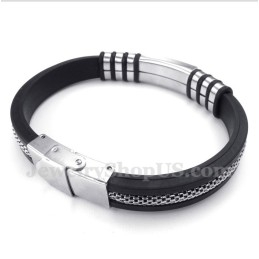 Herre Gummi Titanium Armbånd