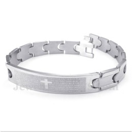 Armbånd Med Spanske Bibelvers I Titanium Til Mænd