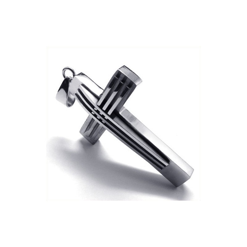 Ny Stil Vævet Kors Titanium Vedhæng