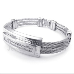 Titanium Diamant Kabelarmbånd Til Mænd