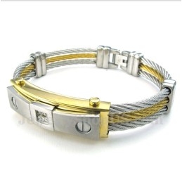 Titanium Diamant Kabelarmbånd Til Mænd