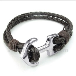 Herre Læder Ankerarmbånd