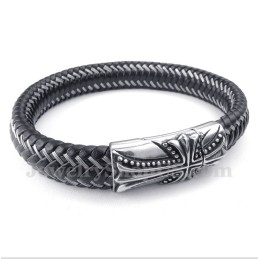 Herrearmbånd I Støbt Titanium Med Kors