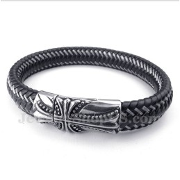 Herrearmbånd I Støbt Titanium Med Kors