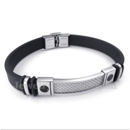 Herrearmbånd I Titanium, Kulfibergummi