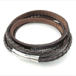 Herrearmbånd I Titaniumlæder