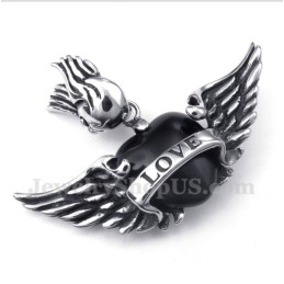Titanium Love Diamond Wings Parvedhæng Med Gratis Kæde (Et Par)