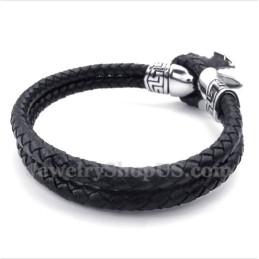 Herrearmbånd I Titaniumlæder