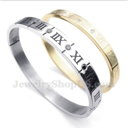 Titanium Diamant Romertal Pararmbånd (Et Par)