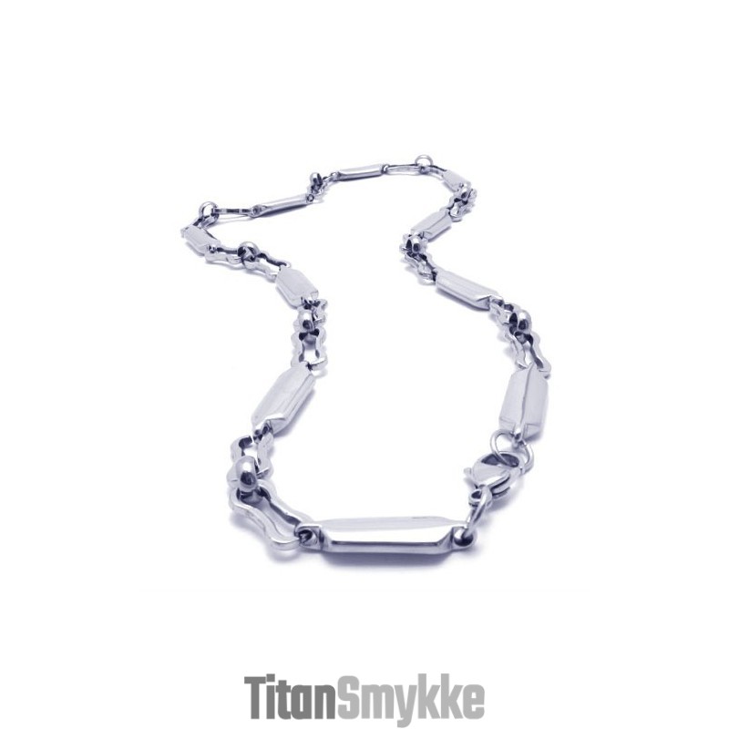 20,1 Tommer Titanium Sølv Glat Halskæde