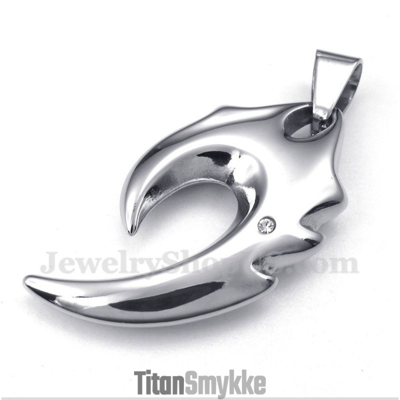 Herre Titanium Ulvefangsvedhæng Med Fri Kæde