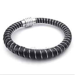 Herrearmbånd I Læder Med Kabel