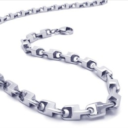 21,7 Tommer Fin Titanium Sølvhalskæde