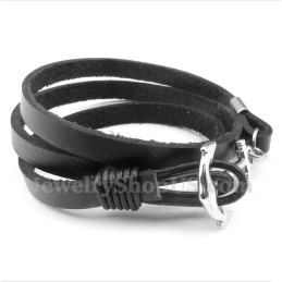 Herrearmbånd I Titaniumlæder