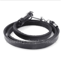 Herrearmbånd I Titaniumlæder