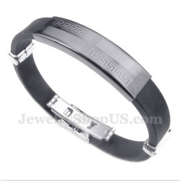 Herre Gummi Titanium Armbånd