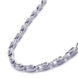 20,0 Tommer Titanium Sølv Halskæde